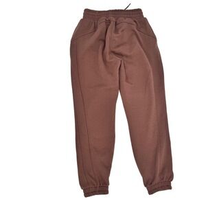 Free Haven Brown Fleece Lined Joggers Elastic Waist Drawstring Sweatpants Medium